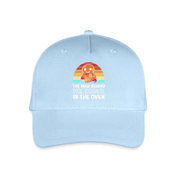 Werdender Papa werdende Väter - Kinder Bio Basecap - Hellblau - Vorne