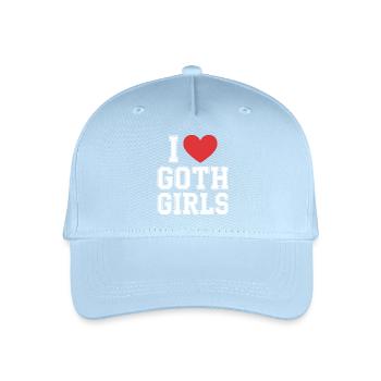 I Love Goth Girls - Organic Kids’ Baseball Cap - light blue - Front