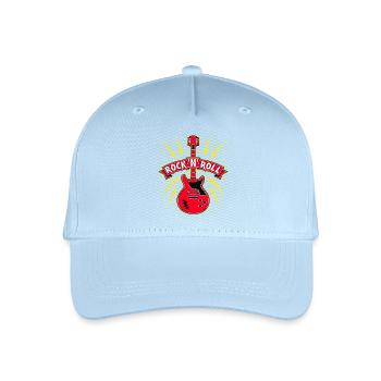 Rock 'n' Roll Gitarre - Kinder Bio Basecap - Hellblau - Vorne