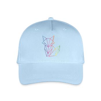 Fuchs Linien Geometrie modernes Motiv  - Kinder Bio Basecap - Hellblau - Vorne