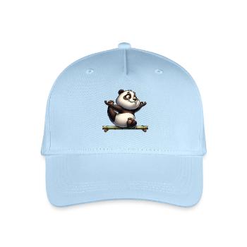 Panda Yoga Meditation Gymnastik - Kinder Bio Basecap - Hellblau - Vorne
