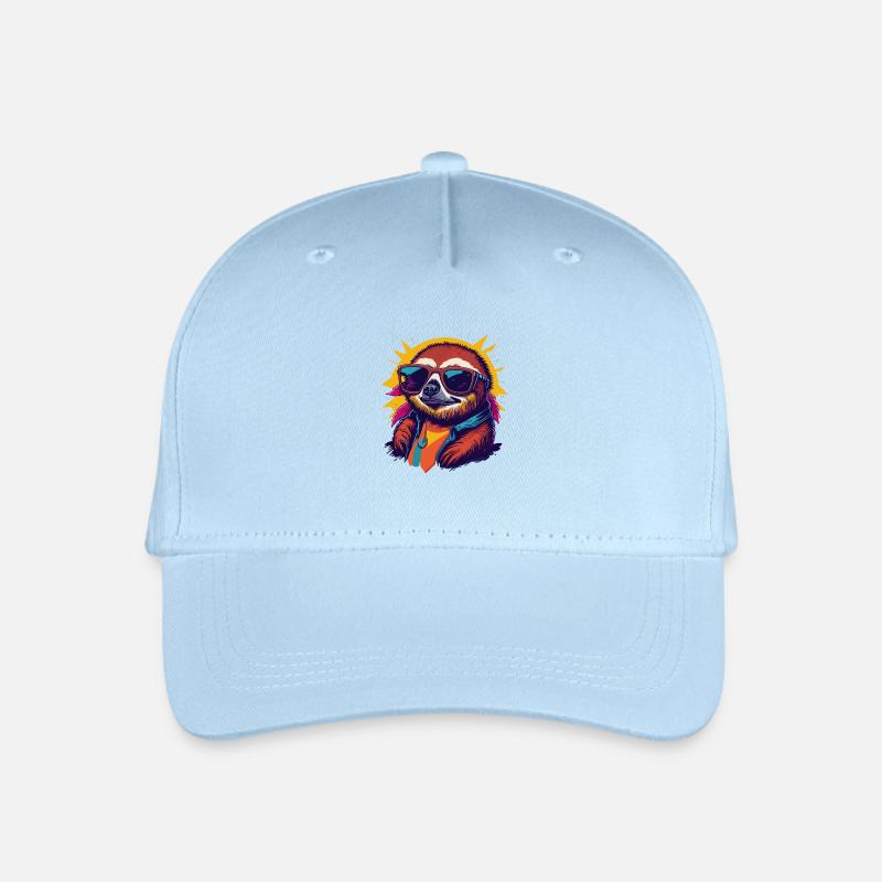 Retro-Faultier - Kinder Bio Basecap - Hellblau