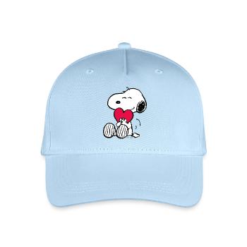 Peanuts Snoopy Liebe Herz Love - Kinder Bio Basecap - Hellblau - Vorne
