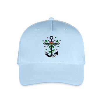 Blumiger Anker - Kinder Bio Basecap - Hellblau - Vorne