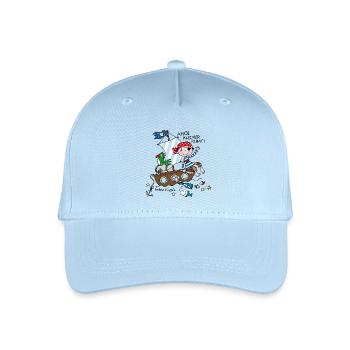 Ahoi, Kleiner Pirat - Kinder Bio Basecap - Hellblau - Vorne