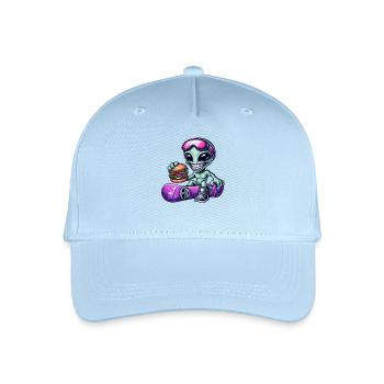 Alien Snowboarder Hamburger Restauration Rapide - Casquette de baseball bio Enfant - bleu clair - Devant