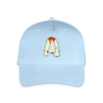 Tree Fir Winter Forest Nature Snow Spruce - Organic Kids’ Baseball Cap - light blue - Front