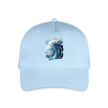Waves and sea - Organic Kids’ Baseball Cap - light blue - Front