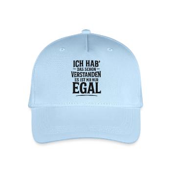 Ist mir egal frecher Spruch lustig - Kinder Bio Basecap - Hellblau - Vorne
