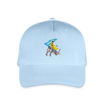 Super-héros banane avec motifs de singe - Casquette de baseball bio Enfant - bleu clair - Devant