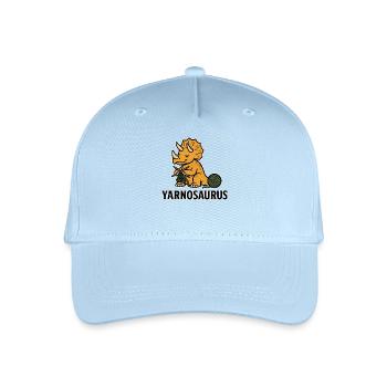 Yarnosaurus knitting - Organic Kids’ Baseball Cap - light blue - Front