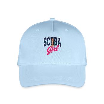 Scuba Girl Diving Design - Organic Kids’ Baseball Cap - light blue - Front