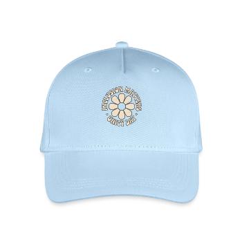 Inclusion Message Retro Flowers - Organic Kids’ Baseball Cap - light blue - Front