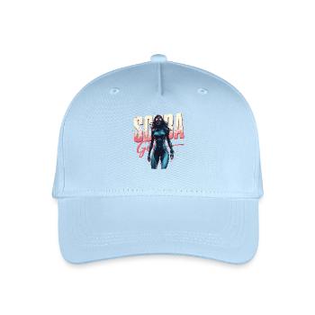 Scuba Girl Taucherin Design - Kinder Bio Basecap - Hellblau - Vorne
