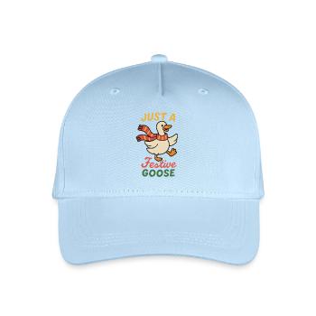 Weihnachtsgans Nur eine festliche Gans - Kinder Bio Basecap - Hellblau - Vorne