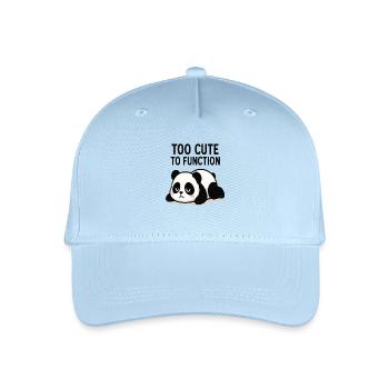 Panda Too Cute To Function - Organic Kids’ Baseball Cap - light blue - Front
