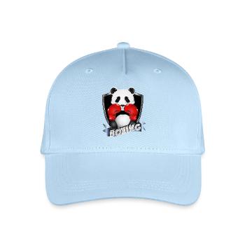 Boxe Panda – Motif animalier amusant - Casquette de baseball bio Enfant - bleu clair - Devant
