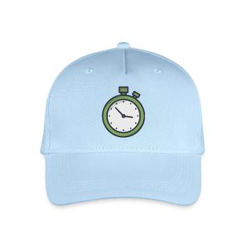 Stoppuhr - Kinder Bio Basecap - Hellblau - Vorne