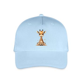 Kuschelige Giraffenbaby Herzfreunde - Kinder Bio Basecap - Hellblau - Vorne