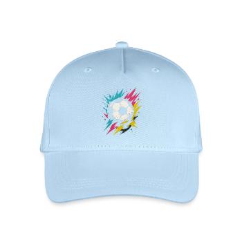 Bang de football coloré, art de football de rue - Casquette de baseball bio Enfant - bleu clair - Devant