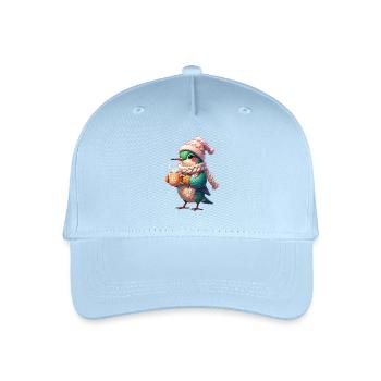 Winterkörniger Vogel Schal - Kinder Bio Basecap - Hellblau - Vorne