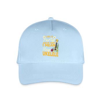 Hawaiian Ukulele Uke I Like To - Organic Kids’ Baseball Cap - light blue - Front