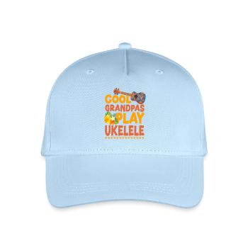 Hawaiian Ukulele Uke Cool Grandpas - Organic Kids’ Baseball Cap - light blue - Front