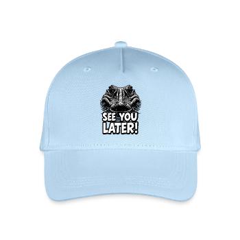 Bis später Alligator-Grafikillustration - Kinder Bio Basecap - Hellblau - Vorne