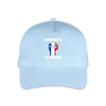 Respekt für Frankreich - Kinder Bio Basecap - Hellblau - Vorne