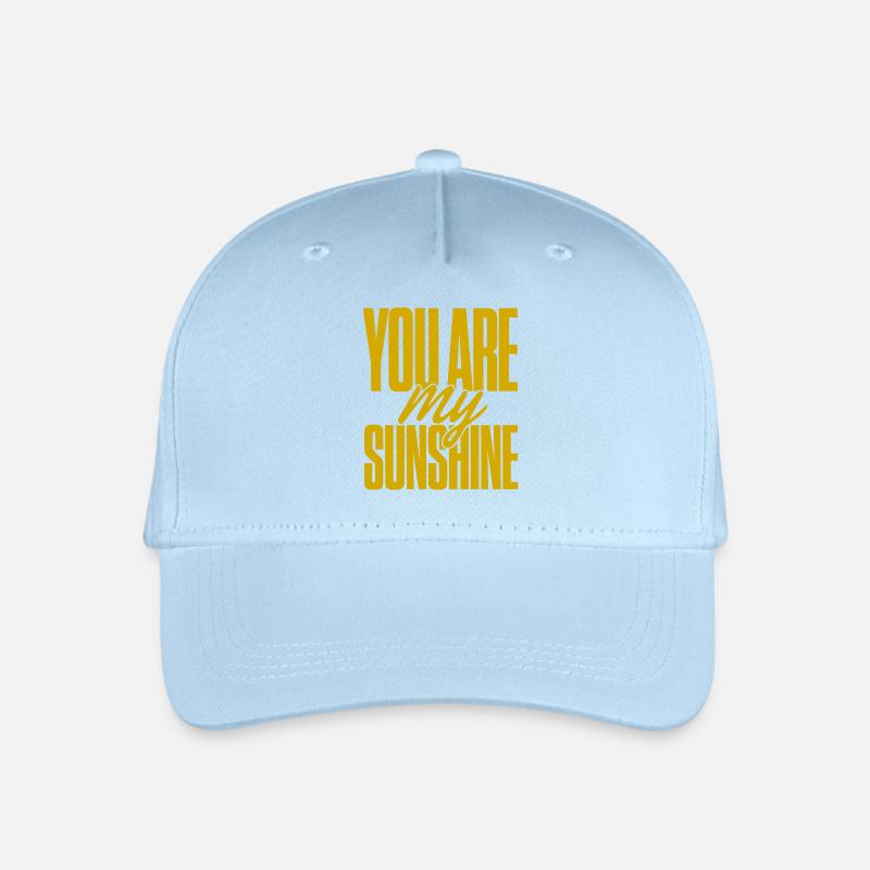 Tu es ma typographie dorée de soleil - Casquette de baseball bio Enfant - bleu clair