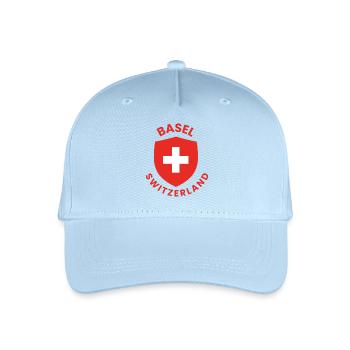 Basel shield Swiss cross - Organic Kids’ Baseball Cap - light blue - Front