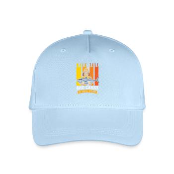 Angler Fisherman Petri Disciple Saying Fishing Funny - Organic Kids’ Baseball Cap - light blue - Front