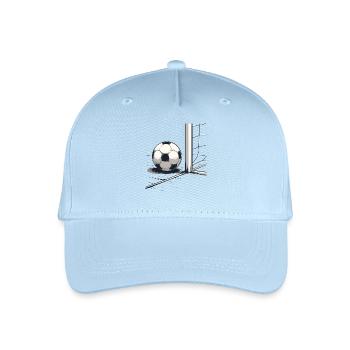 Ball am Netz Torabschluss - Kinder Bio Basecap - Hellblau - Vorne