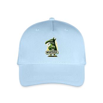 Green Monster Dino with Whatever Attitude - Organic Kids’ Baseball Cap - light blue - Front