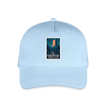 Cryptid Hiking Club | Night Camp Adventure - Organic Kids’ Baseball Cap - light blue - Front