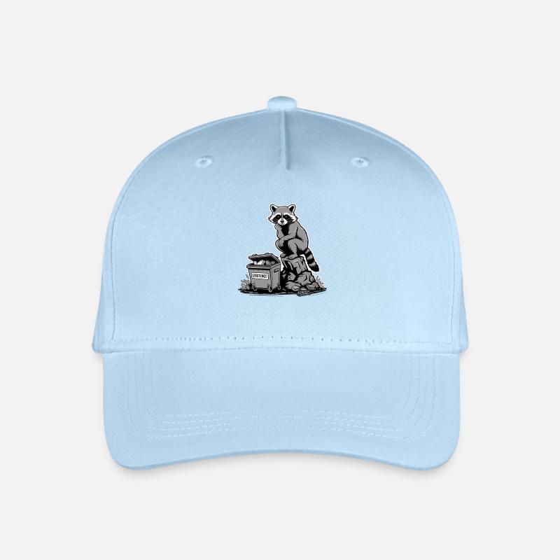 Existence Raccoon Dumpster - Organic Kids’ Baseball Cap - light blue