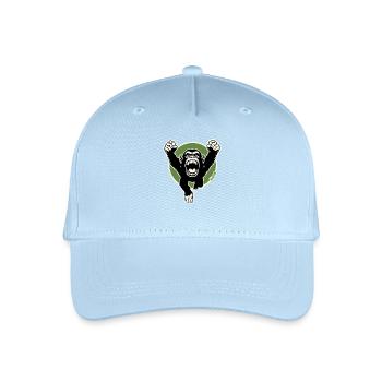 Roaring Chimp Bold Fist Art - Organic Kids’ Baseball Cap - light blue - Front