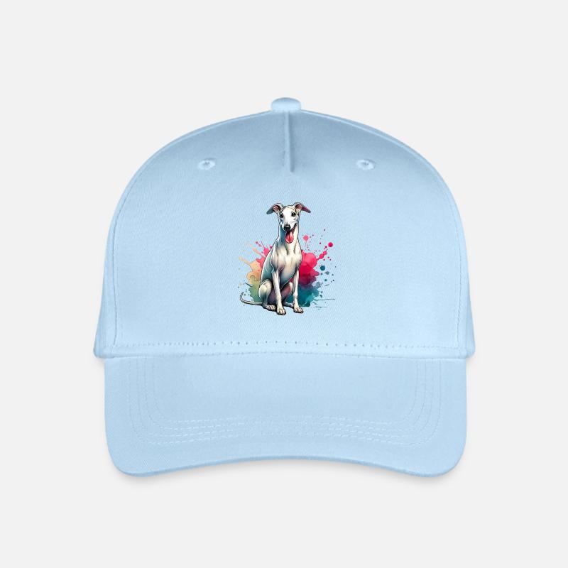 Windhund Geschenk - Kinder Bio Basecap - Hellblau
