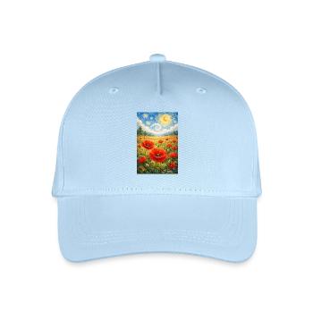 Mohnblume Sternennacht - Kinder Bio Basecap - Hellblau - Vorne