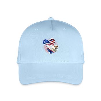 Heart flag of the United States and America - Organic Kids’ Baseball Cap - light blue - Front