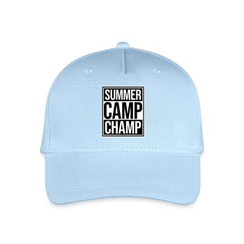 Summer Camp Champ Lustig Kinder Outdoor Abenteuer - Kinder Bio Basecap - Hellblau - Vorne