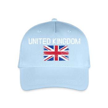 Druck der britischen Notflagge - Kinder Bio Basecap - Hellblau - Vorne