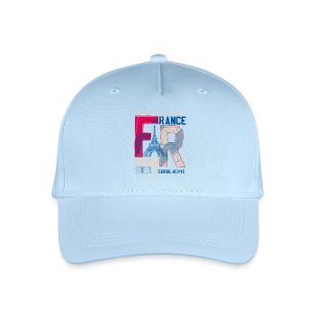 URBAN FR - Casquette de baseball bio Enfant - bleu clair - Devant