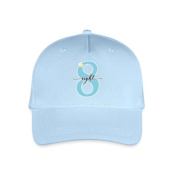 8th birthday eight years - Organic Kids’ Baseball Cap - light blue - Front