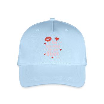 Playful confident emphasis - Organic Kids’ Baseball Cap - light blue - Front