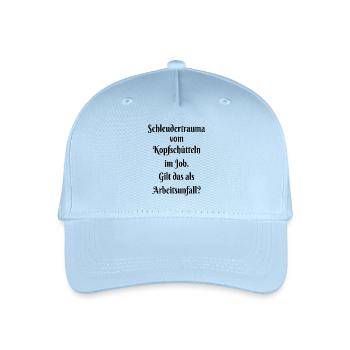 Office Work Accident Funny Saying - Organic Kids’ Baseball Cap - light blue - Front