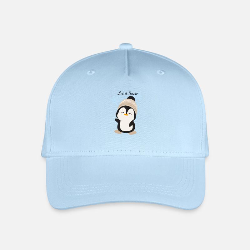 Cuddly Penguin Winter Magic - Organic Kids’ Baseball Cap - light blue