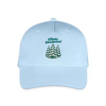 Winter Wonderland Pines - Organic Kids’ Baseball Cap - light blue - Front