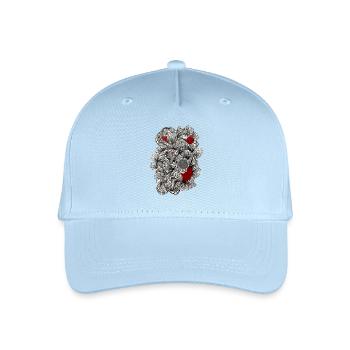 Draps noir et blanc avec accents rouges - Casquette de baseball bio Enfant - bleu clair - Devant