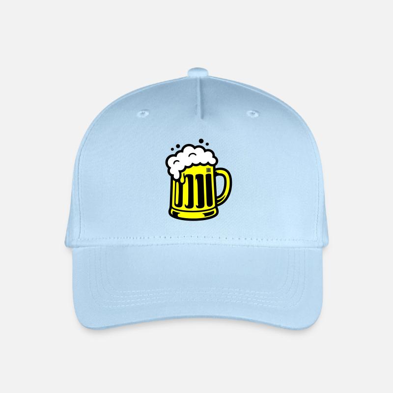 Bier Bierkrug Symbol - Kinder Bio Basecap - Hellblau